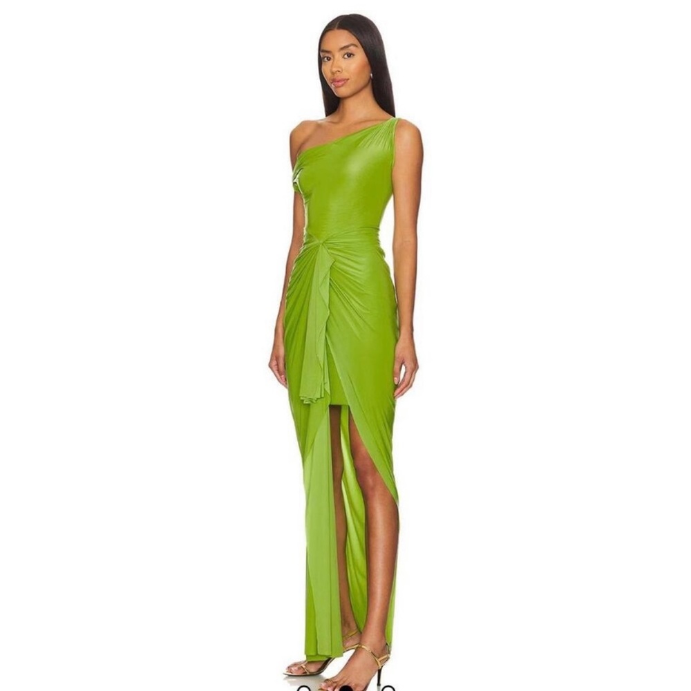 REVOLVE Lime One-Shoulder Dress